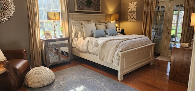 bedroom featuring dark wood-type flooring