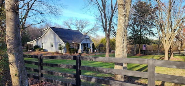 exterior space with a front yard