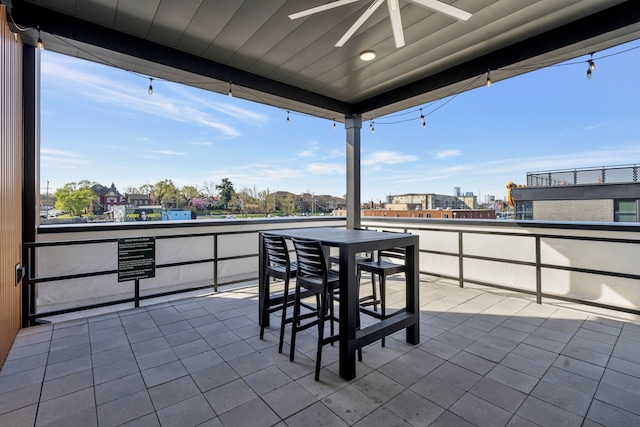 view of patio with a balcony