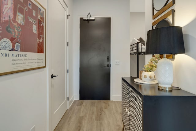 entryway featuring light wood-type flooring