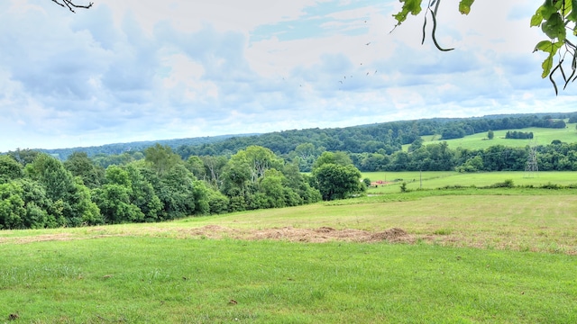 exterior space with a rural view