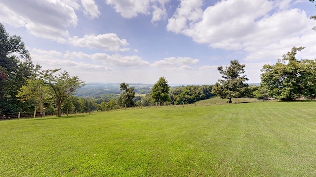 view of yard featuring a rural view