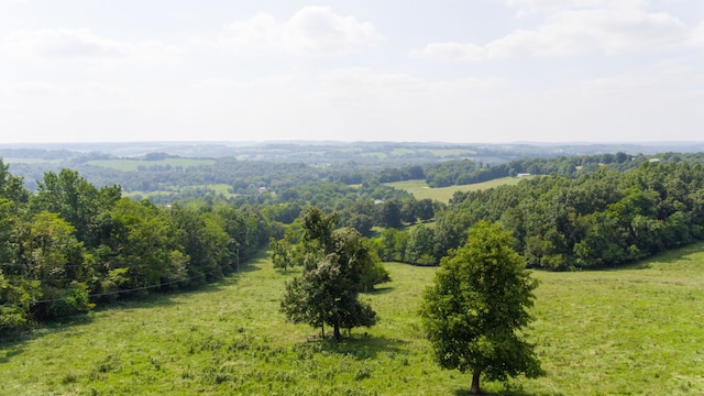 aerial view featuring a rural view