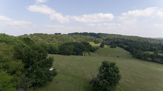 bird's eye view with a rural view