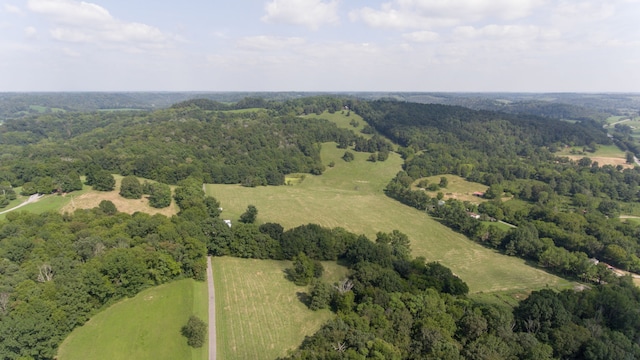 drone / aerial view featuring a rural view