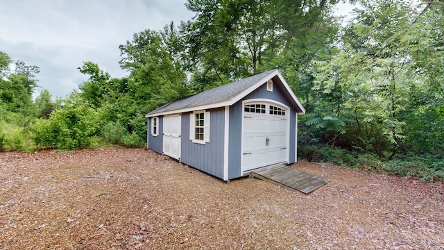 view of shed / structure with a garage