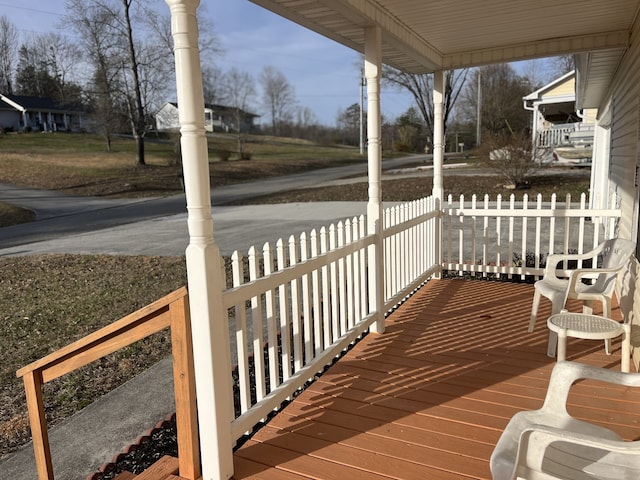 view of wooden deck