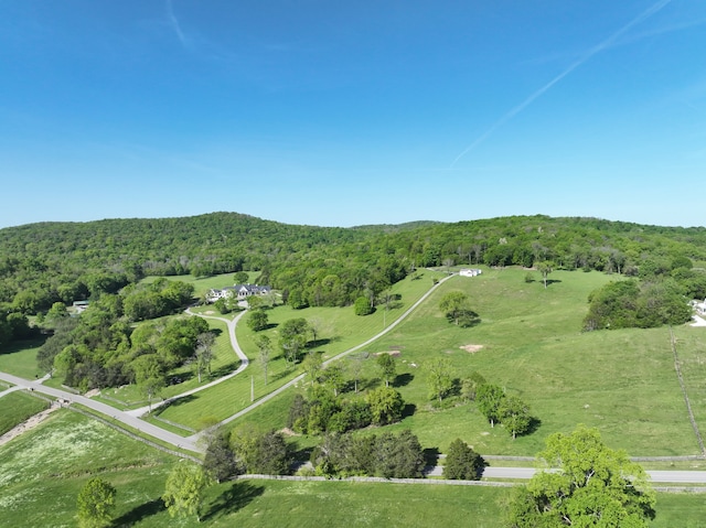 bird's eye view featuring a rural view