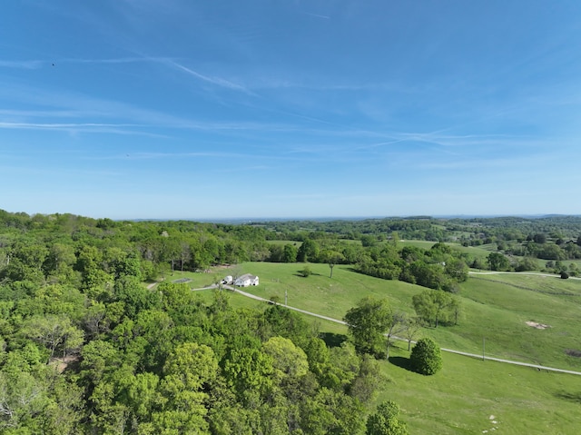 drone / aerial view featuring a rural view