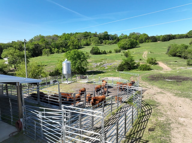 exterior space featuring a rural view