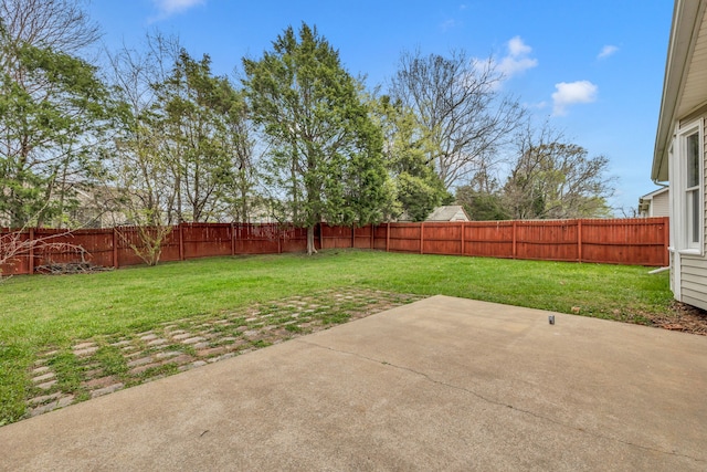 view of yard with a patio