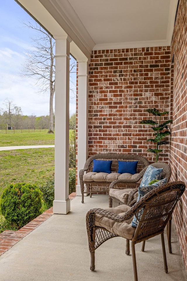 view of patio / terrace with a porch