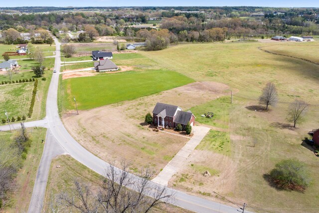 bird's eye view featuring a rural view