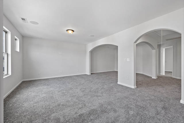 view of carpeted spare room