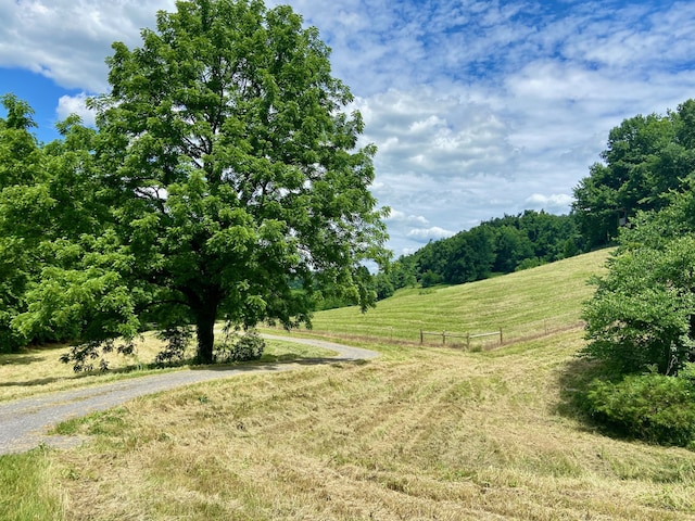 exterior space featuring a rural view