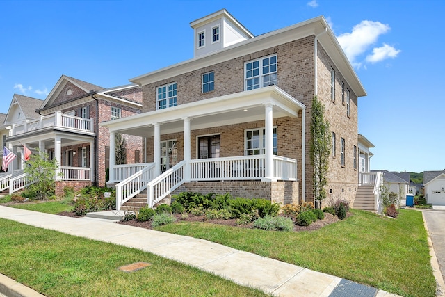 view of front of property with a porch