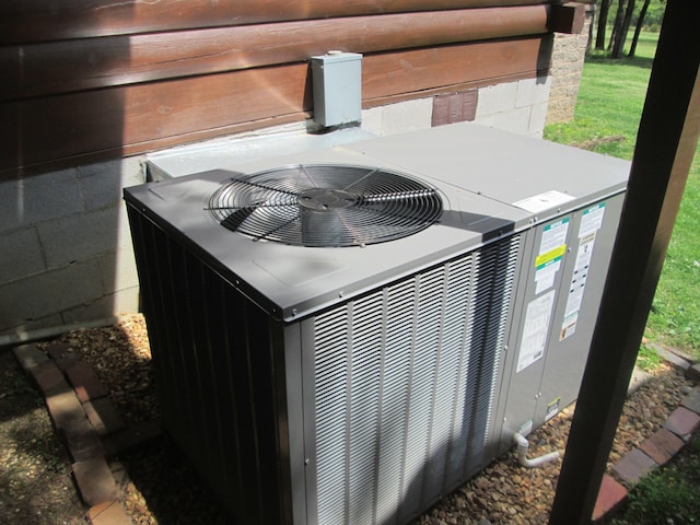 exterior details with central air condition unit