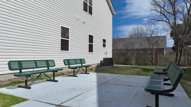 view of patio / terrace with central AC