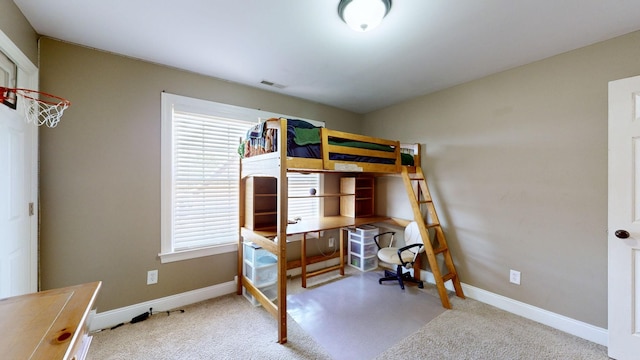 view of carpeted bedroom