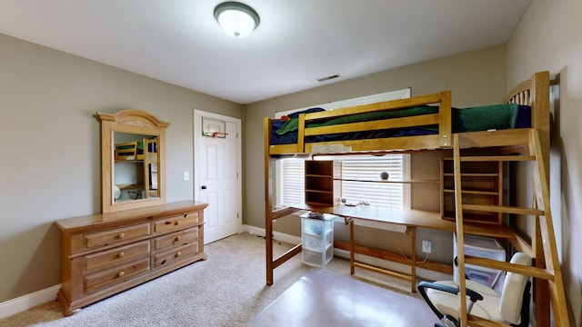 view of carpeted bedroom