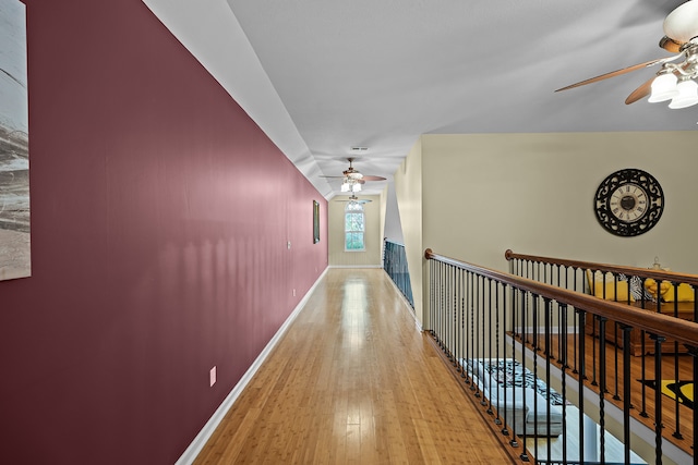 hallway featuring light hardwood / wood-style floors