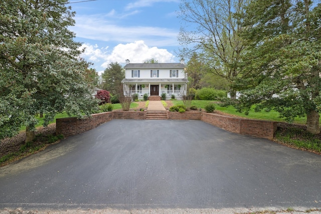 view of front of property with a porch