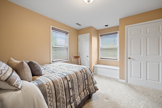 view of carpeted bedroom