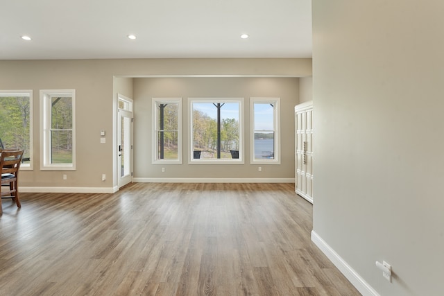 interior space with light wood-type flooring