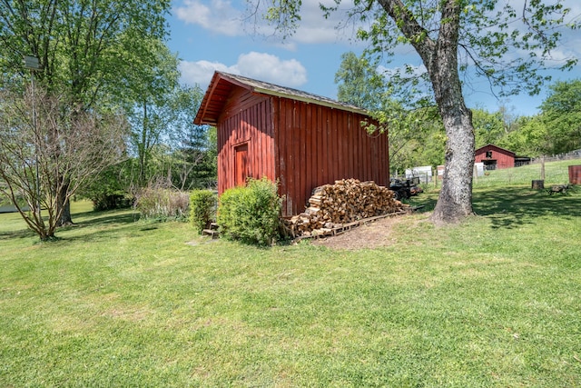 exterior space with a yard