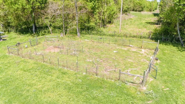 aerial view featuring a rural view