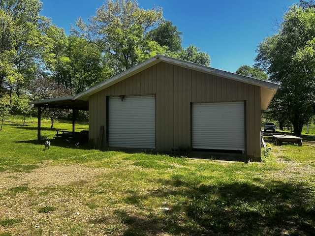 garage featuring a detached garage