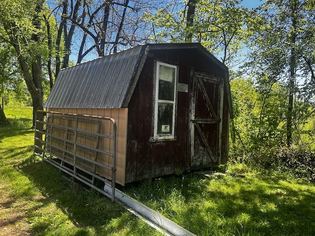 view of shed