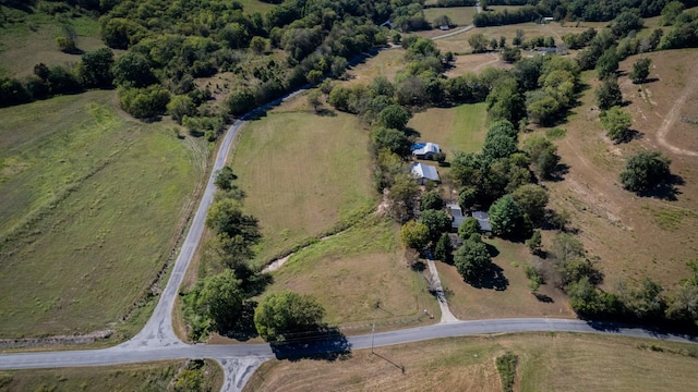 aerial view featuring a rural view