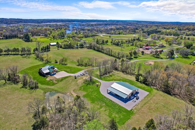 drone / aerial view featuring a rural view