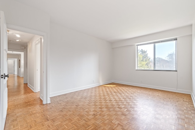 empty room featuring light parquet floors