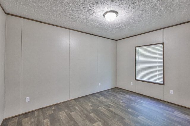 5077 Southpoint Ridge Rd, Hampshire, TN 38461 - spare room featuring crown molding, dark hardwood / wood-style flooring, and a textured ceiling