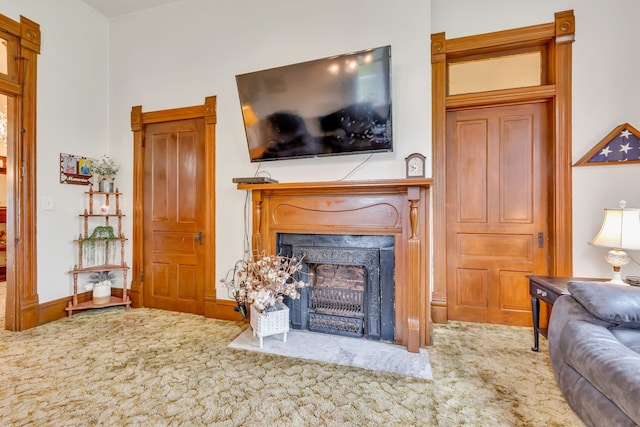 view of carpeted living room