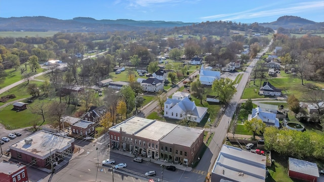 bird's eye view with a mountain view