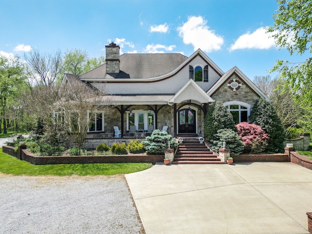 view of front of house with covered porch