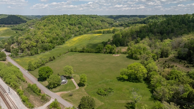 bird's eye view with a rural view