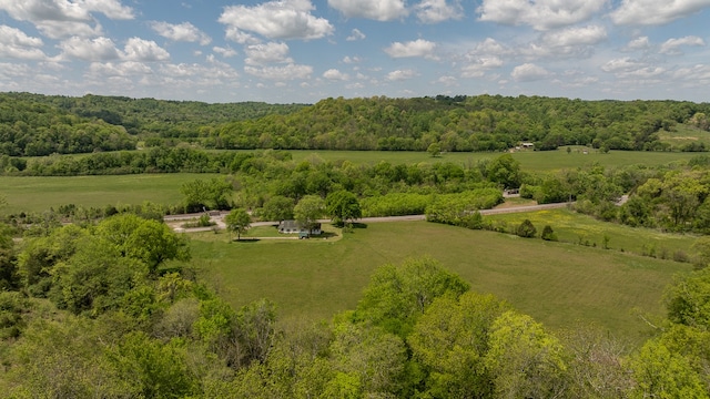 bird's eye view featuring a rural view