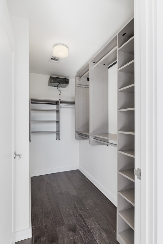 spacious closet with wood-type flooring