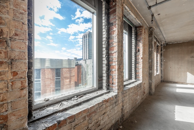 interior space featuring concrete floors