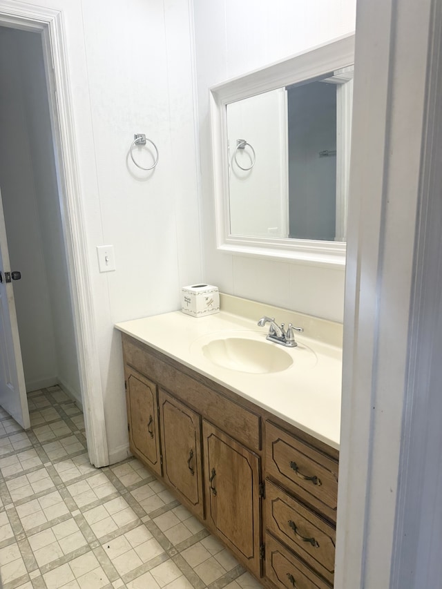 bathroom featuring vanity and tile patterned floors