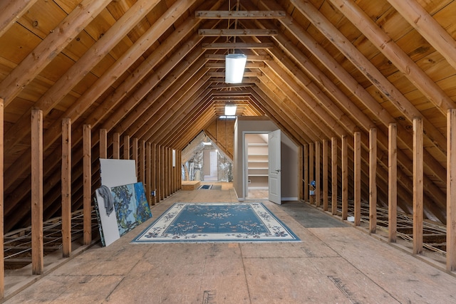 view of attic