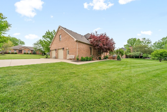 exterior space featuring a garage