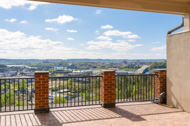 view of patio with a balcony