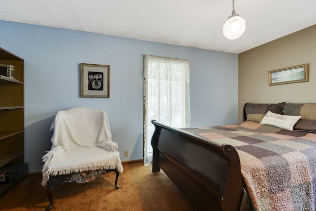 bedroom with carpet floors