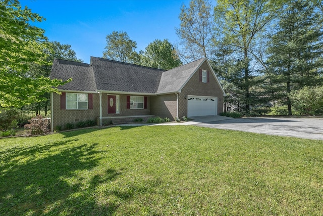 view of front of home with a front yard