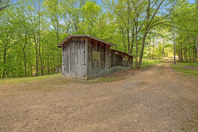 view of outdoor structure